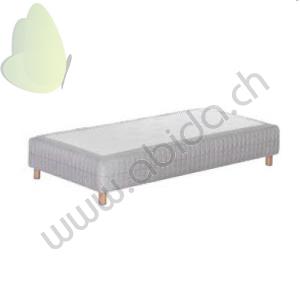 BOXSPRING - SOMMIER CON BOX MOLLE (90 x 200 cm) H 35 cm totale (BOX H 25 cm e piedini H 10 cm) - Molleggio 7 zone da 400 molle - Rivestimento in tessuto a maglia imbottito e trapuntato - Aumenta il comfort ed il benessere durante il riposo